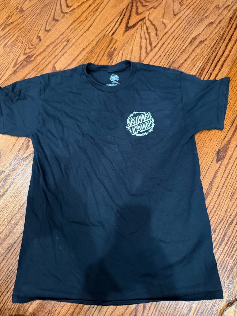 Santa Cruz Skateboards Men's Black Logo Graphic T‑Shirt